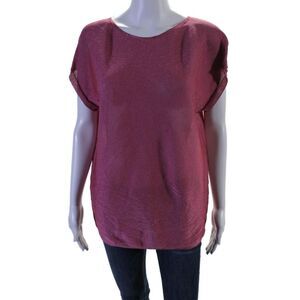 Wingate Womens Textured Metallic Sleeveless Pull-over Blouse Pink Size 0
